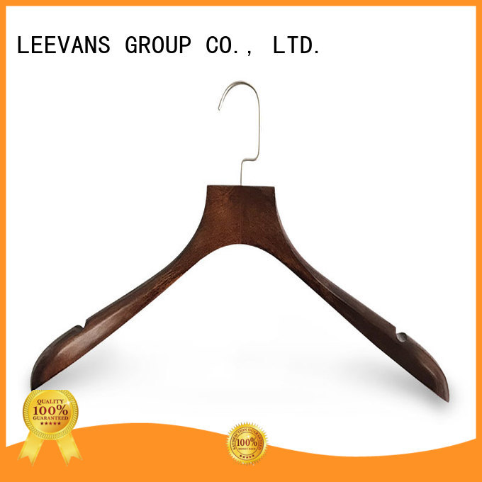 LEEVANS hotel wooden coat hangers wholesale manufacturer for pants