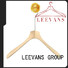 fashion dark brown wooden hangers supplier for skirt LEEVANS