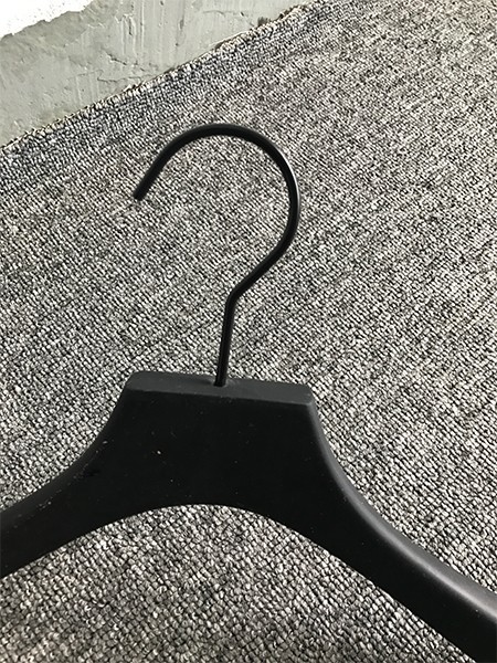 Custom black wooden hangers ash for business for kids