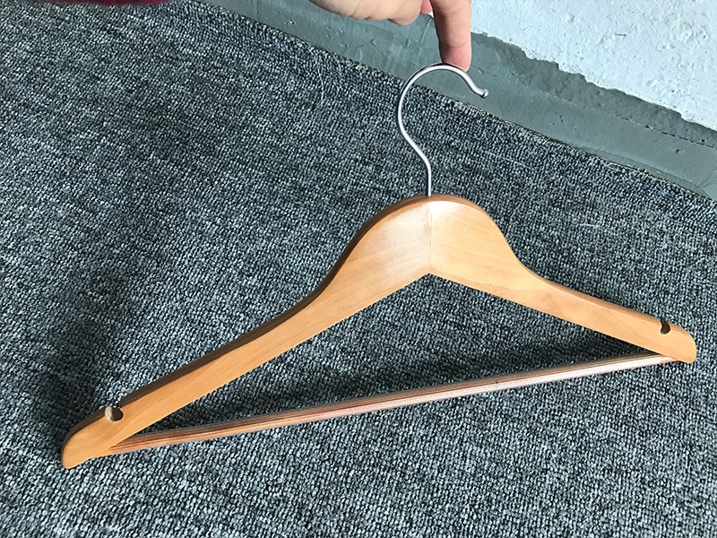 Wholesale clothes hanger clips luxury wooden factory for clothes-3