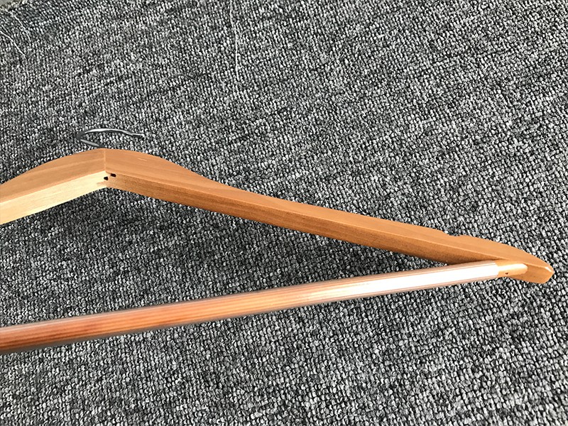 hot sale wooden hanger metal with metal hook for trouser-6