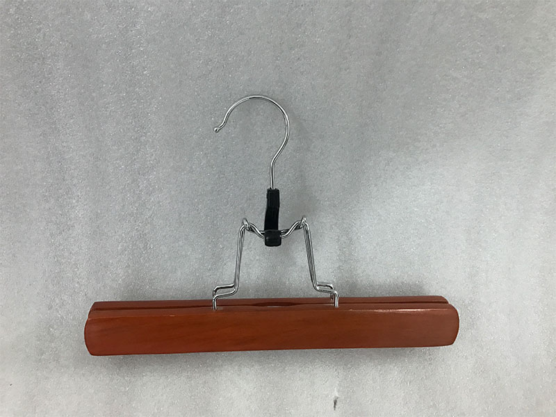 Top wooden cloth hanger creamy factory for trouser-7