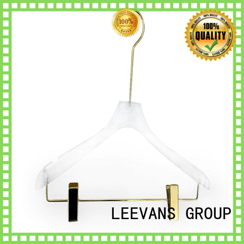 LEEVANS oem clear acrylic hangers wholesale for suits