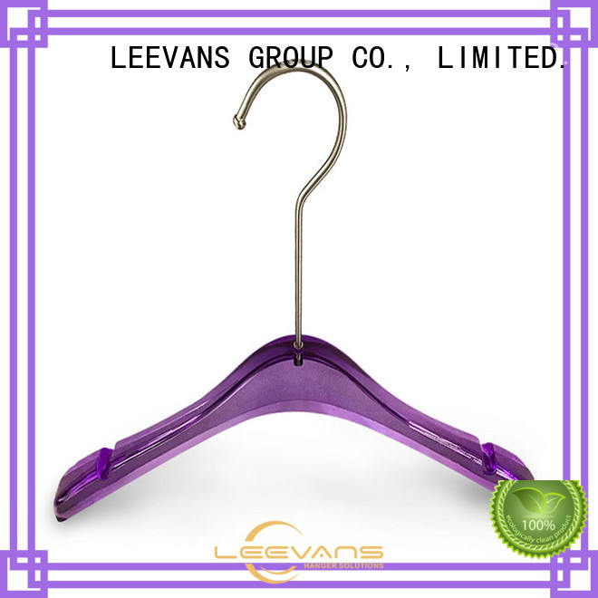 LEEVANS Custom acrylic coat hangers company for T-shirts