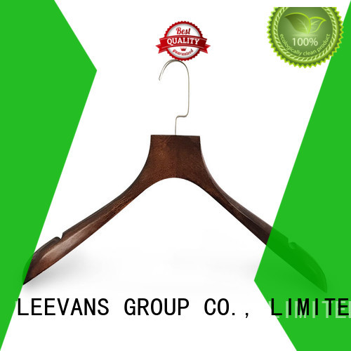 LEEVANS New dark wood hangers factory for skirt