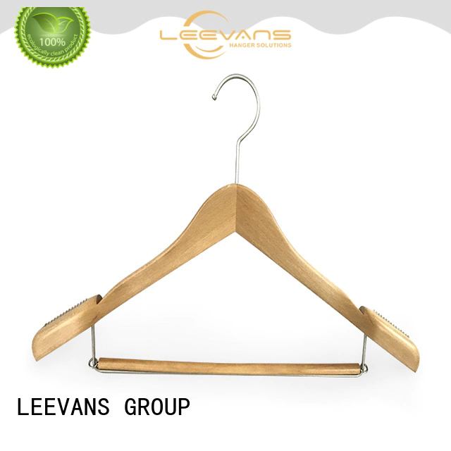 LEEVANS Wholesale buy wooden coat hangers Suppliers for trouser