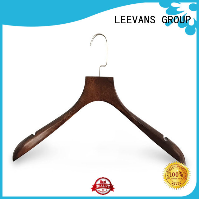 LEEVANS ash wide wooden hangers for business for clothes