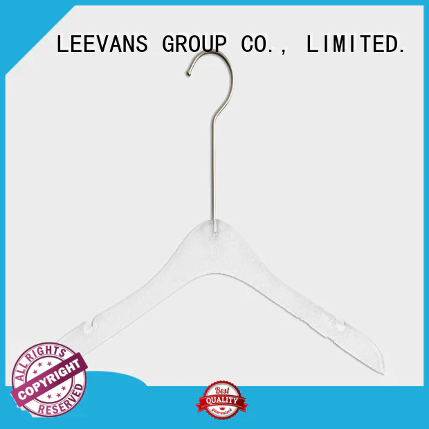 shoulder acrylic coat hangers manufacturer for casuals LEEVANS