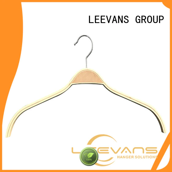 LEEVANS Latest white wooden clothes hangers factory for trouser