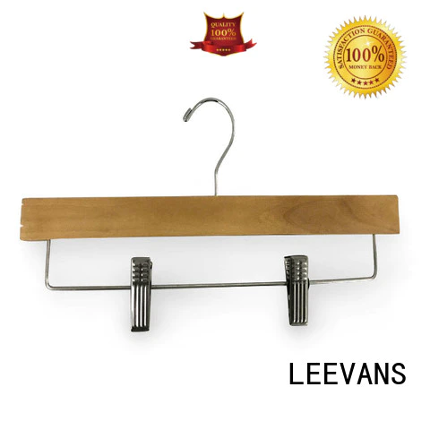 LEEVANS New wooden clip hangers Suppliers for pants