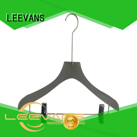 LEEVANS dress acrylic hanger manufacturer with wide shoulder for pant