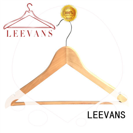 LEEVANS fashion childrens wooden hangers wholesale with metal hook for kids