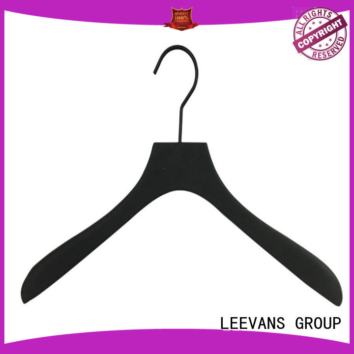 LEEVANS adult wooden coat hangers with clips company for pants