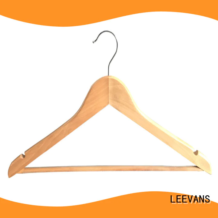 LEEVANS black wooden coat hanger manufacturer for pants