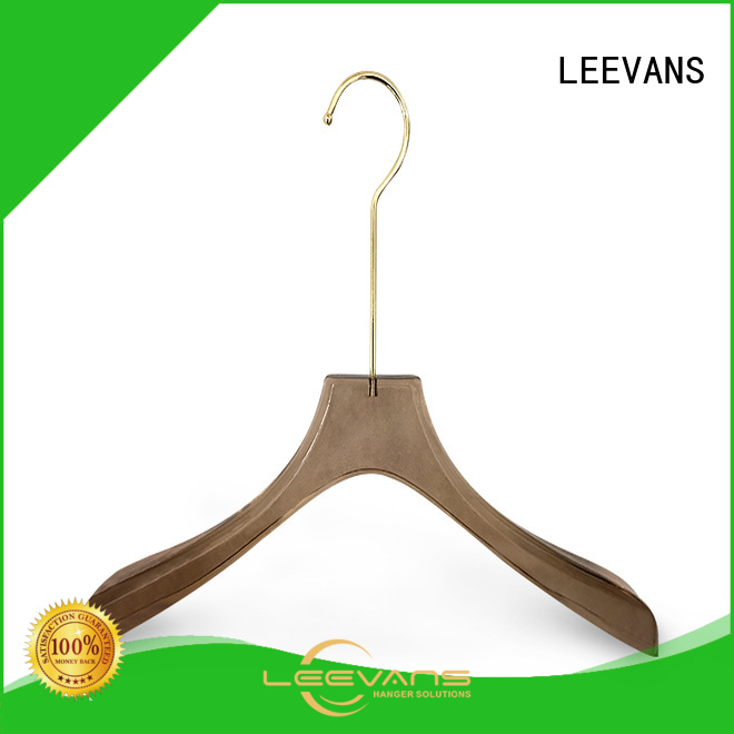 LEEVANS logo heavyweight hangers for business for jackets