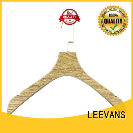 LEEVANS laminate wooden coat hanger wholesale for trouser