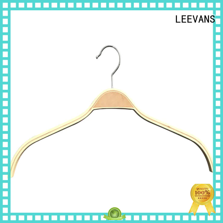 adjustable white wooden hangers wholesale quality for skirt LEEVANS