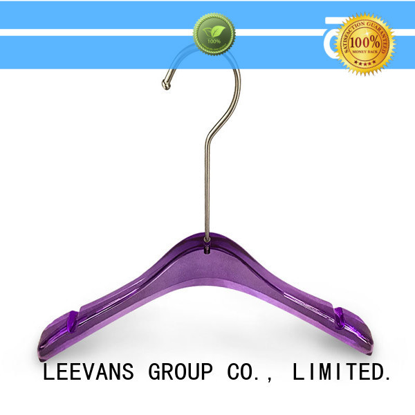 LEEVANS perspex brown hangers factory for jackets