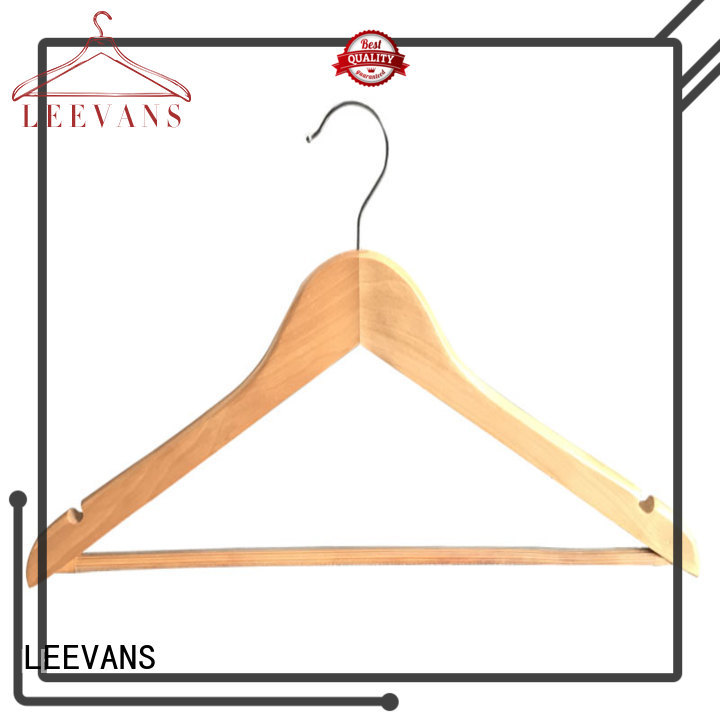 LEEVANS custom wooden cloth hanger hardwearing for trouser