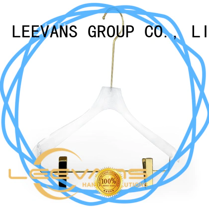 LEEVANS clear acrylic hangers manufacturer for pant