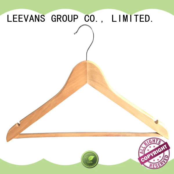 Top wooden trouser hangers with clips non Suppliers for skirt