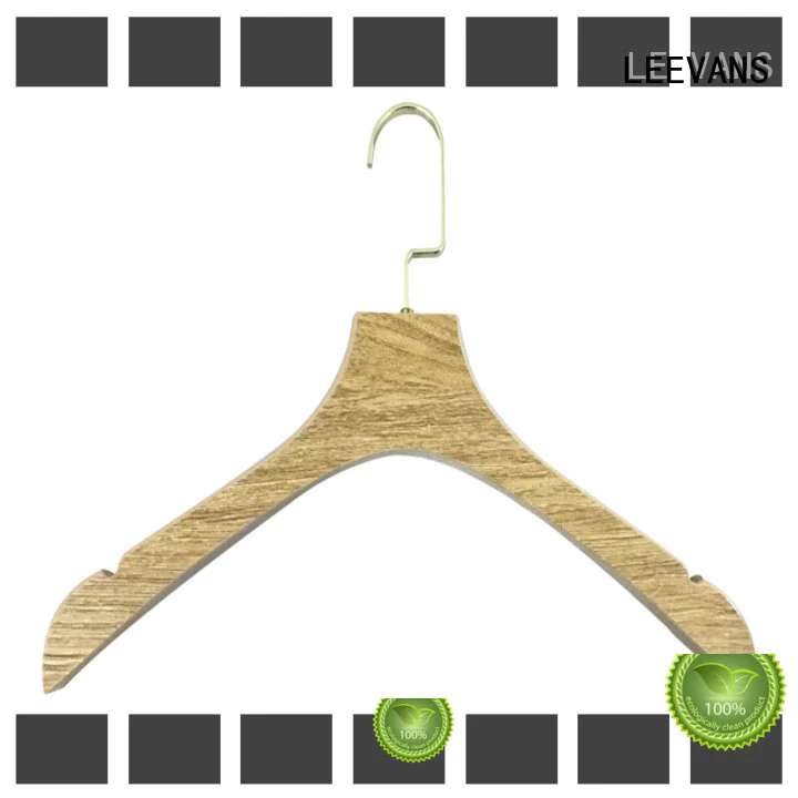 kids wooden suit hangers with metal hook for trouser LEEVANS