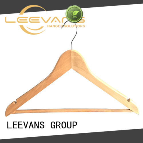 LEEVANS online dark brown wooden hangers supplier for clothes