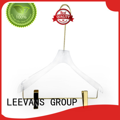 LEEVANS fashion acrylic hanger wholesale plexiglas for jackets