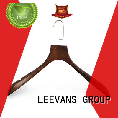 LEEVANS Custom black wooden clothes hangers Supply for pants