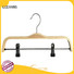 Top wooden suit hangers with clips directly for business for clothes