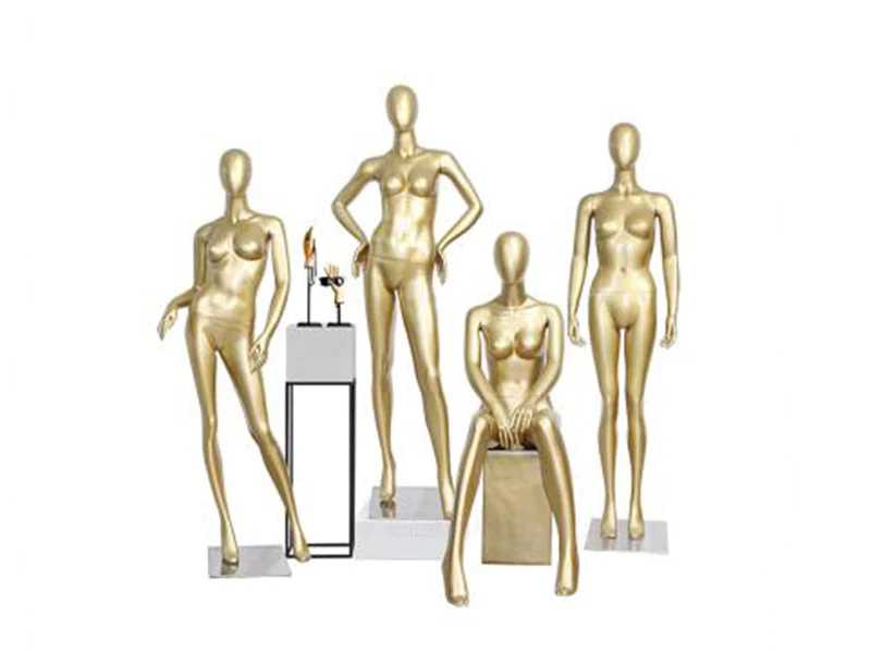 Factory Wholesale Gold Woman Mannequin Standing And Clothing Shop Display Female Mannequin For Sale