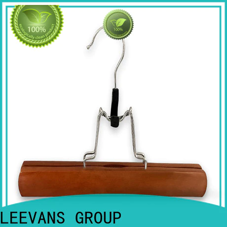 LEEVANS Wholesale buy wooden clothes hangers manufacturers for skirt