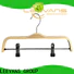 Wholesale wooden pants hangers with clips coat factory for pants