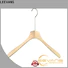 New white wooden coat hangers brown factory for pants