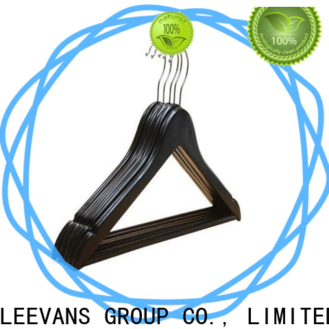 LEEVANS Wholesale white wooden clothes hangers manufacturers for pants