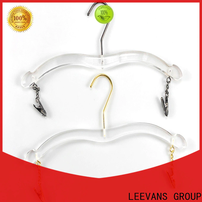LEEVANS Custom clear acrylic hangers Supply for casuals