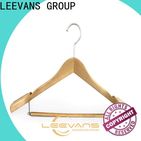Wholesale brown wooden hangers metal for business for trouser
