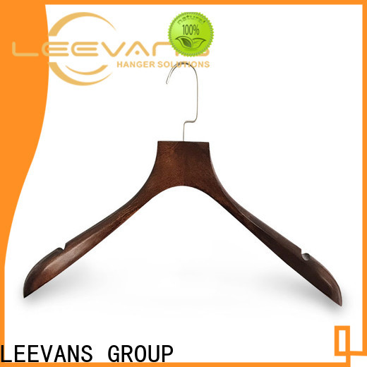LEEVANS New brown wooden hangers company for kids