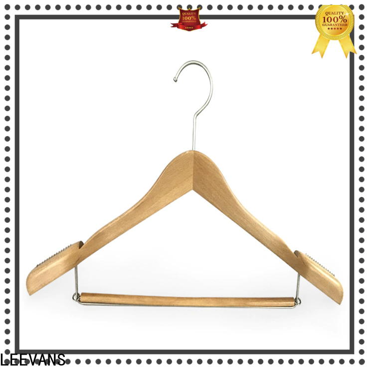 LEEVANS surface pink wooden hangers Supply for trouser