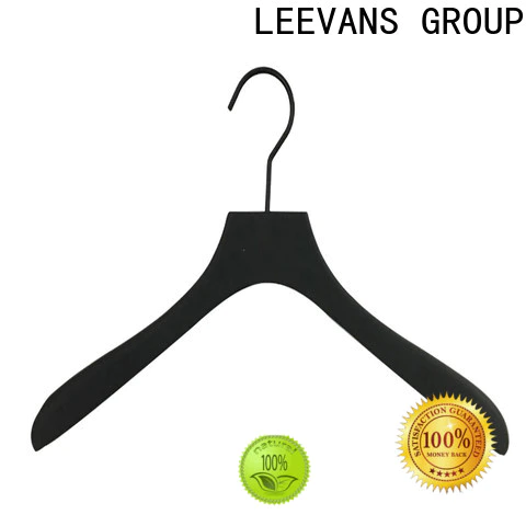 LEEVANS Custom wooden coat hangers with clips Supply for pants