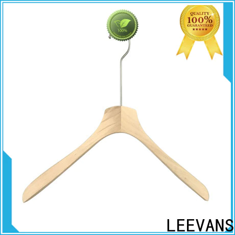 Latest white wooden coat hangers clamp factory for kids