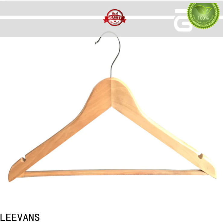 LEEVANS dark white wooden trouser hangers Supply for pants