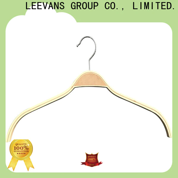 LEEVANS wooden hangers with clips for pants for business for skirt