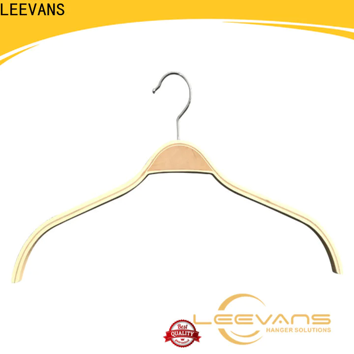 LEEVANS High-quality wooden trouser hangers with clips factory for skirt
