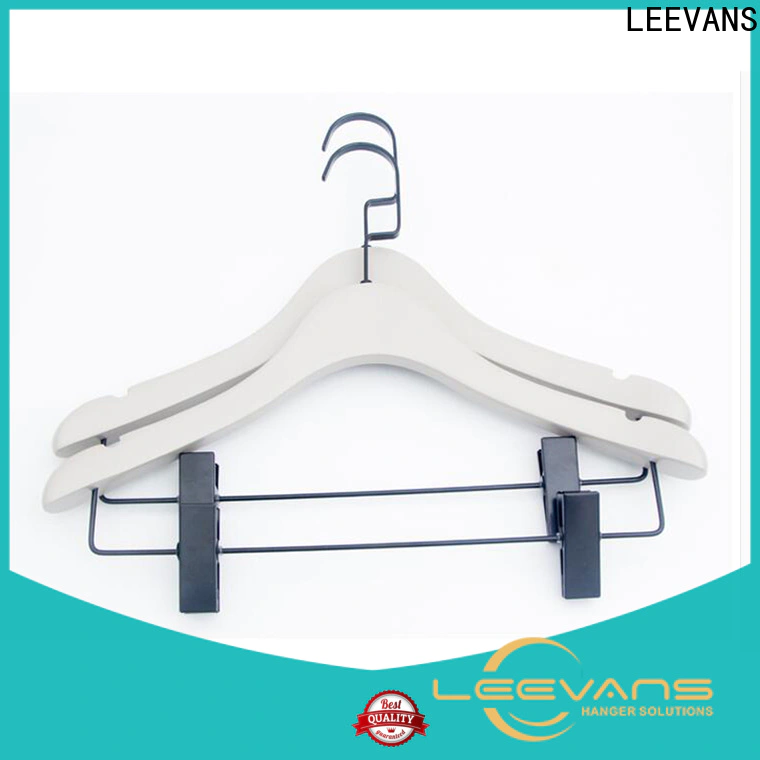 LEEVANS laminated clothes hangers for trousers for business for kids