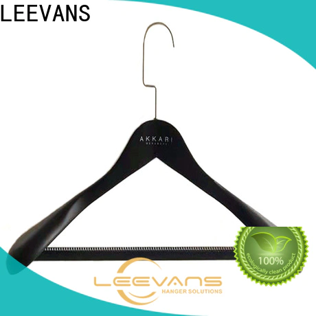 LEEVANS High-quality wooden trouser hangers with clips factory