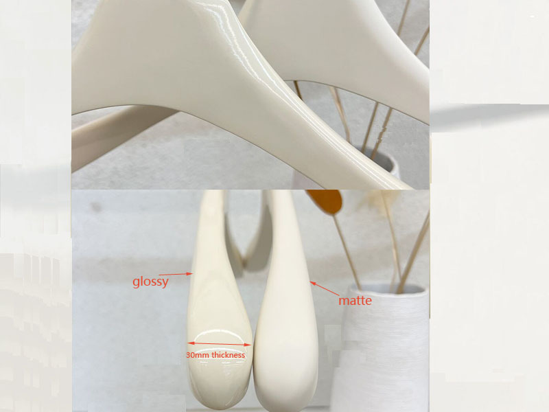 product-Luxury hanger with warm white color , Luxury hanger for high level clothes ,Beech wooden han-1