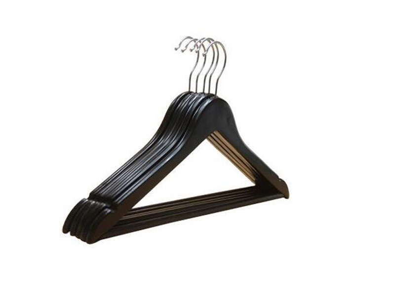 Personalised Wooden Coat hangers For Suits In Black Color
