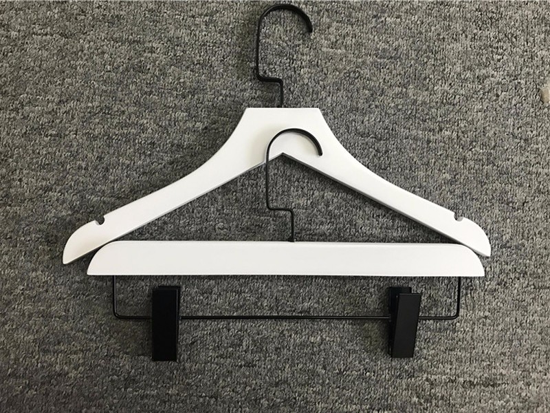 Custom black wooden clothes hangers clips manufacturers for children-7