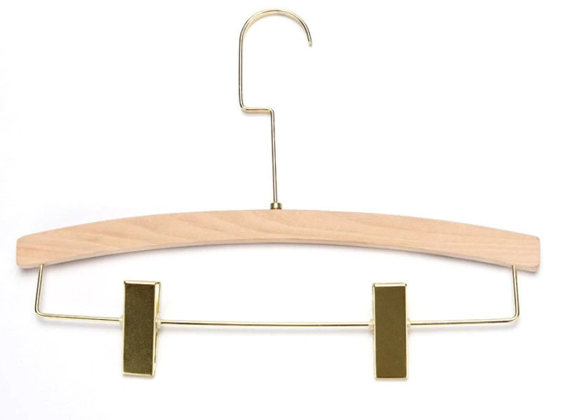 Arc-shaped Natural Wooden Hangers For Pants And Trousers